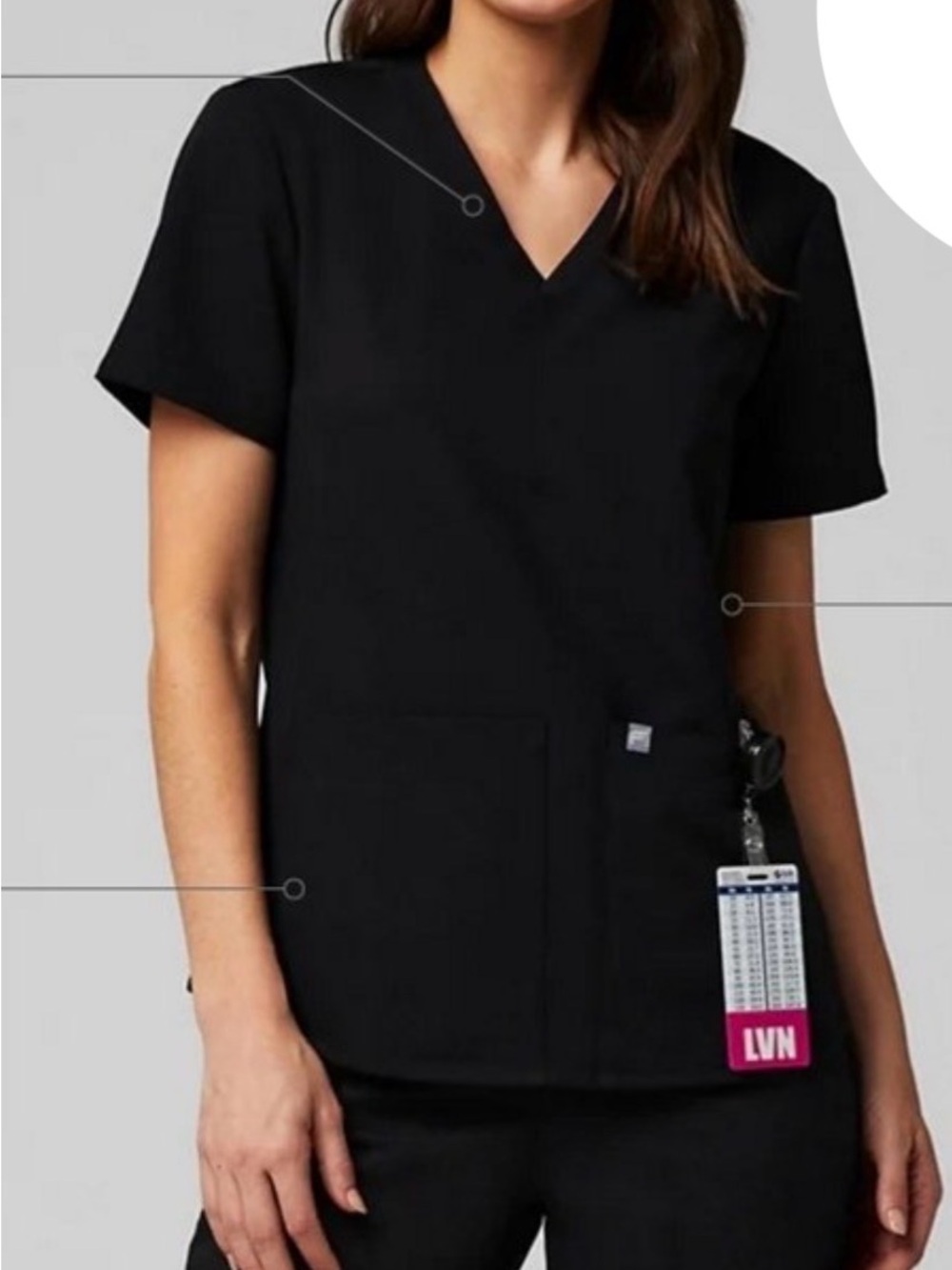 Method 2-Pocket Scrub Top - Picture 8 of 8